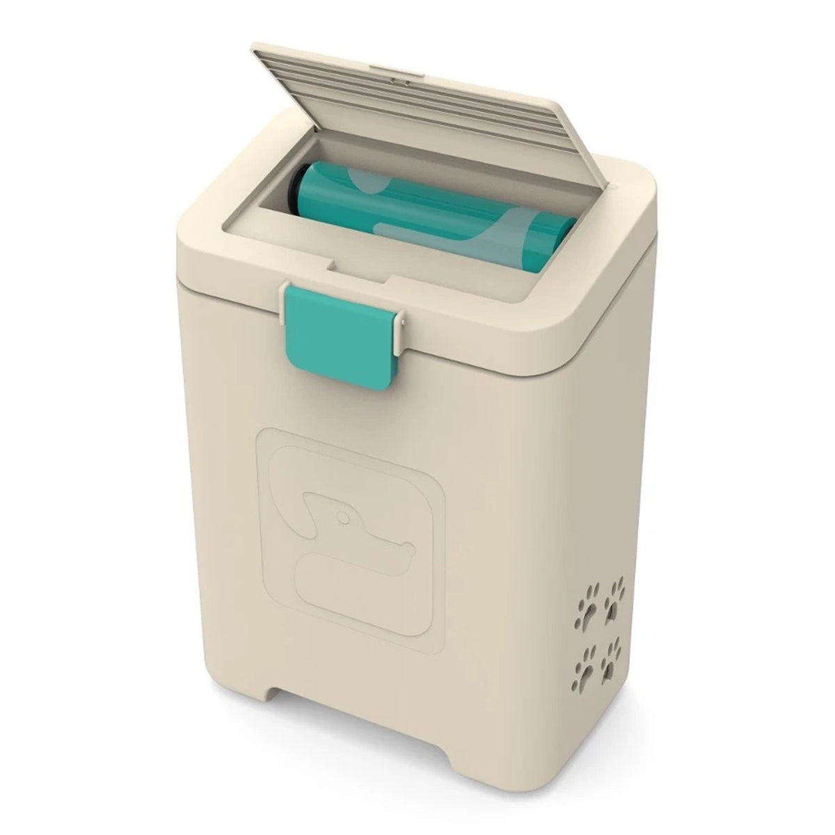 PawPail Durable Outdoor Commercial Dual Vent Pet Waste Station Pail with Lid