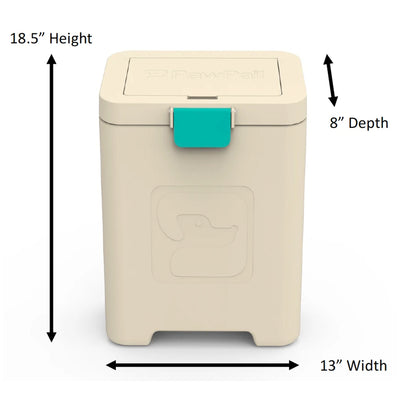 PawPail Durable Outdoor Commercial Dual Vent Pet Waste Station Pail with Lid