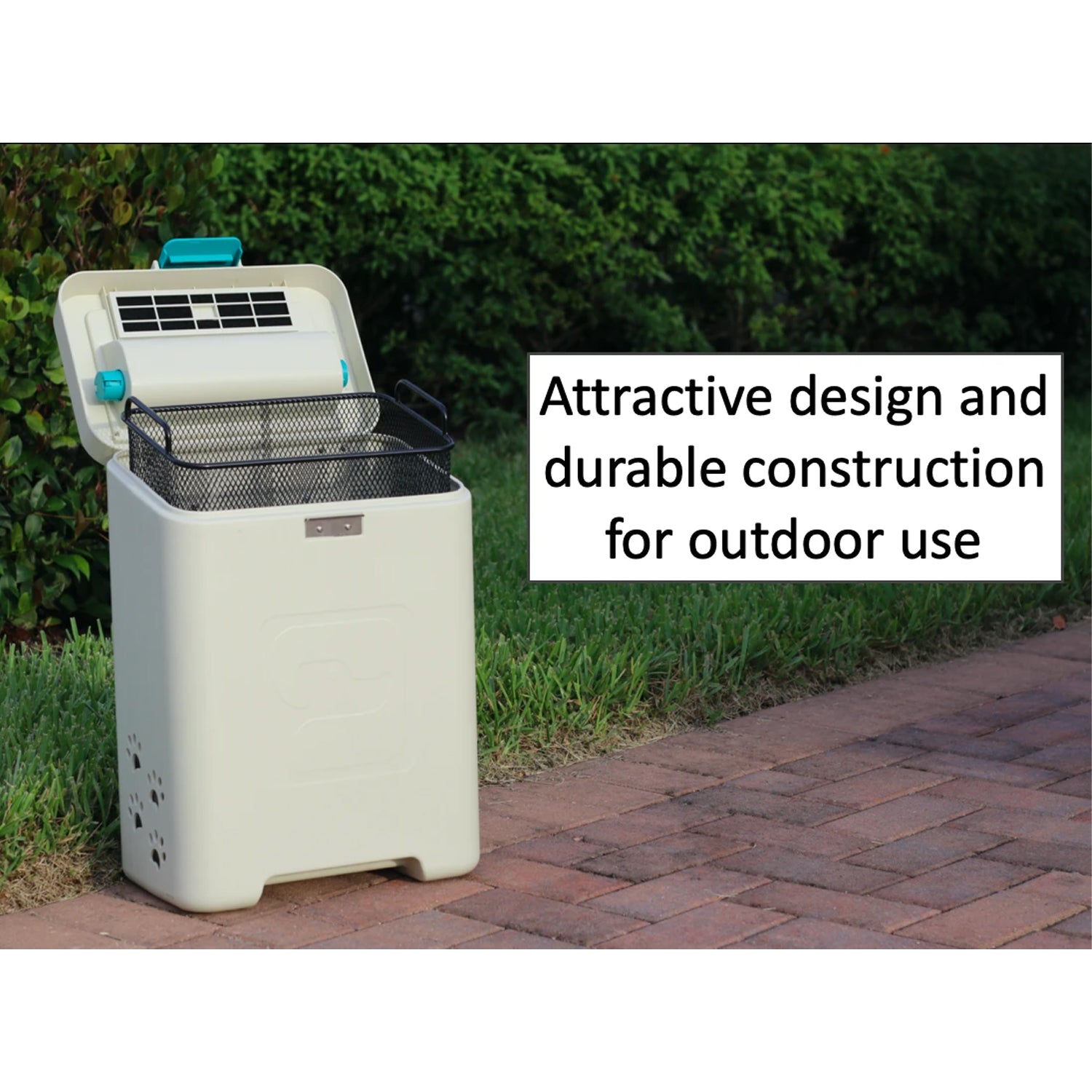 PawPail Outdoor Dual Vent Pet Waste Station Pail with Lid & Mounting System