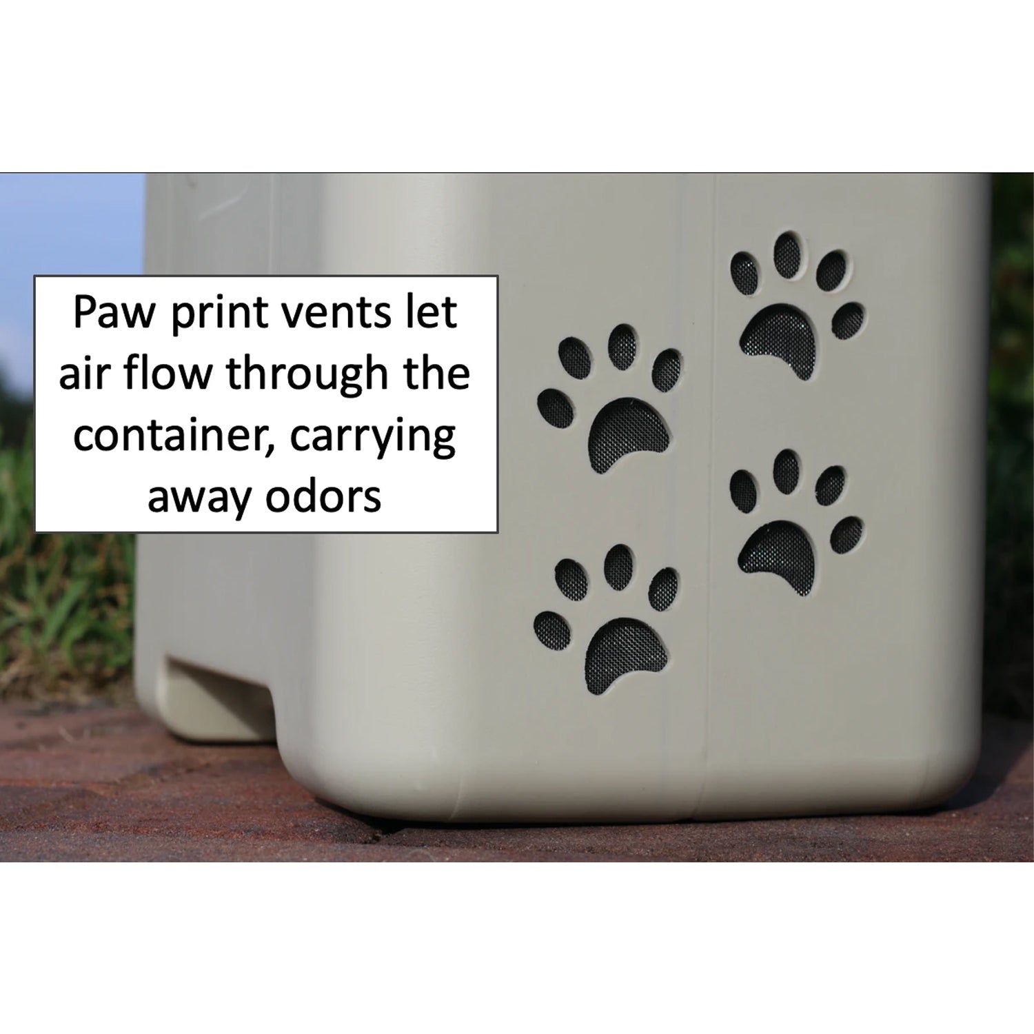 PawPail Outdoor Dual Vent Pet Waste Station Pail with Lid & Mounting System