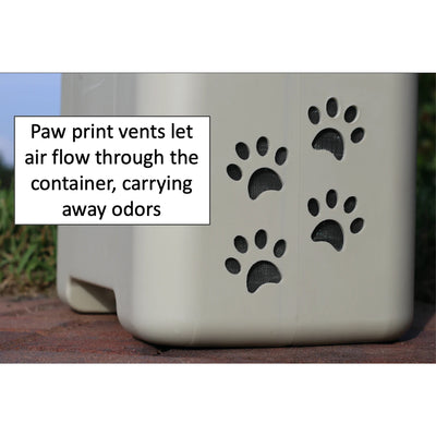 PawPail Outdoor Dual Vent Pet Waste Station Pail with Lid & Mounting System