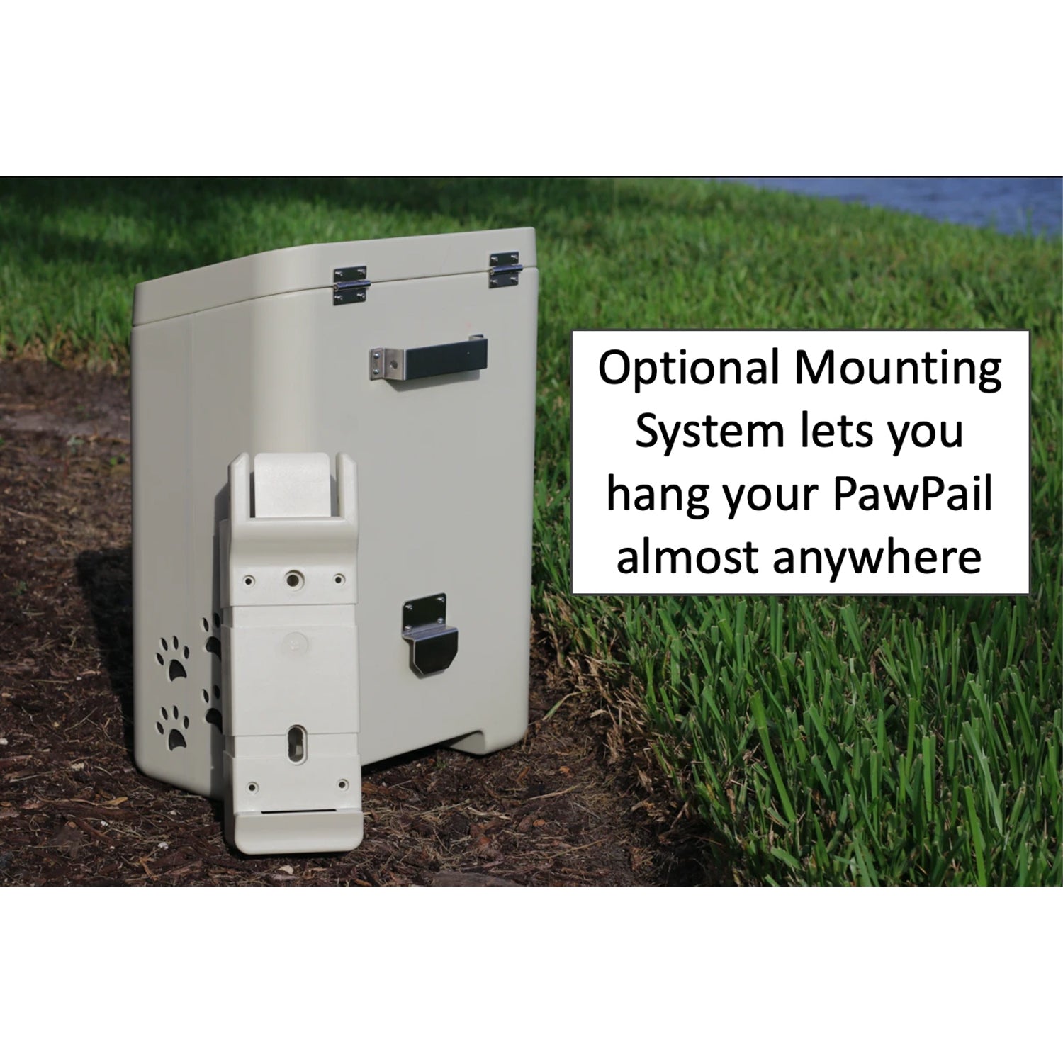 PawPail Durable Outdoor Commercial Dual Vent Pet Waste Station Pail with Lid