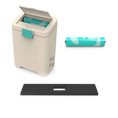 PawPail Outdoor Pet Waste Station Bundle w/ Air Filter & Poop Bags for Big Dogs