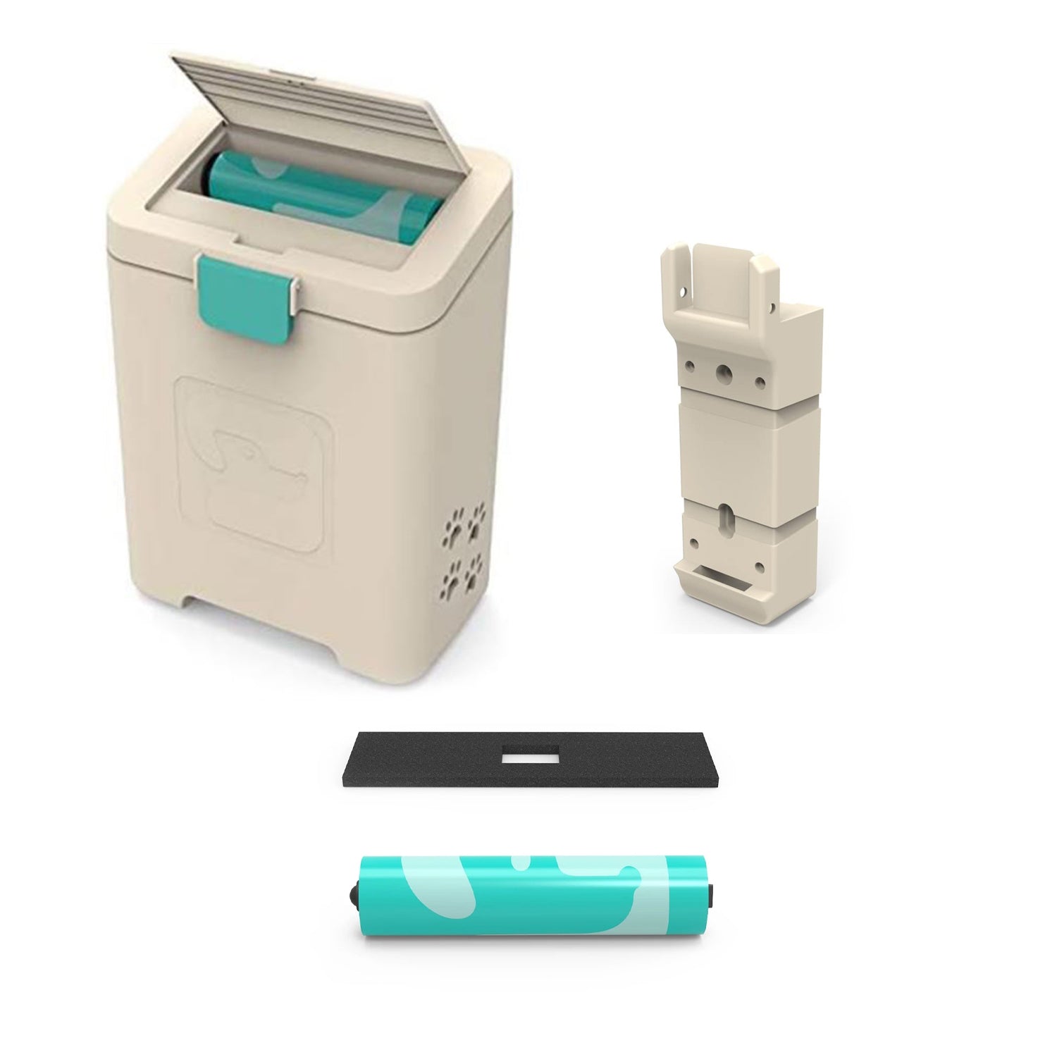PawPail Outdoor Pet Waste Station Bundle w/ Air Filter & Poop Bags for Big Dogs
