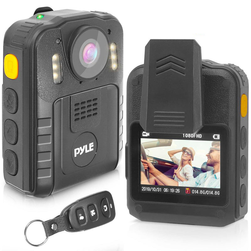 Pyle Compact 1296p HD Wireless Night Vision Police Body Camera (For Parts)