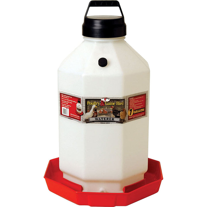 Little Giant PPF7 7 Gallon Automatic Poultry Waterer for Chickens, Red (4 Pack) - VMInnovations