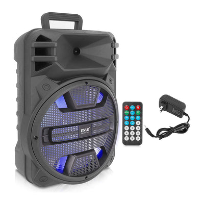Pyle 12 Inch Portable Bluetooth Karaoke System Speaker with LED Lights (2 Pack)