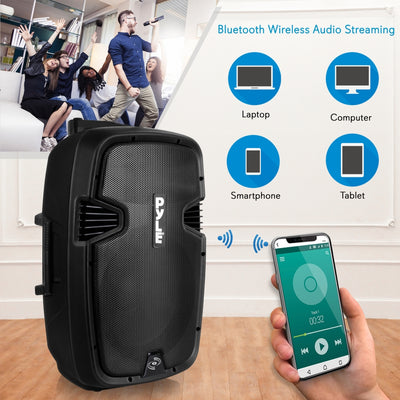 Pyle Bluetooth Loud Speaker Versatile Karaoke System w/Wireless Mics (For Parts)