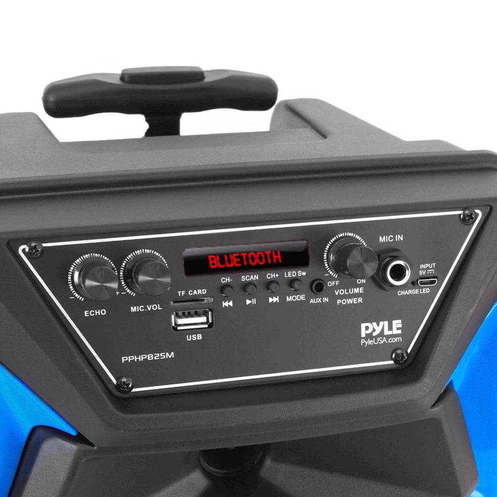 Pyle PPHP82SM.5 Bluetooth Portable PA Speaker and Microphone Karaoke System - VMInnovations