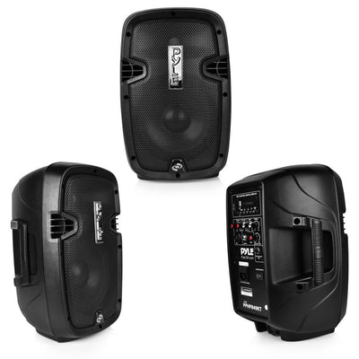 Pyle Active/Passive Bluetooth PA Dual Loudspeaker Sound System Kit & Microphones