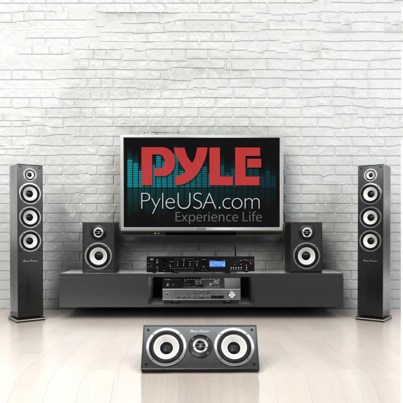 Pyle PPRE70BT Bluetooth Pro Audio Preamplifier Receiver System & Remote (2 Pack)