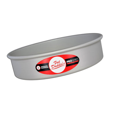 Fat Daddio's PRD-92 Anodized Aluminum Round Cake Pan with Solid Bottom, 9 x 2"