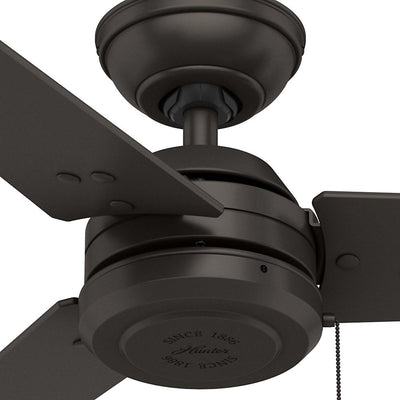 Hunter Cassius 52" Indoor and Outdoor Ceiling Fan w/ Pull Chain, Premier Bronze