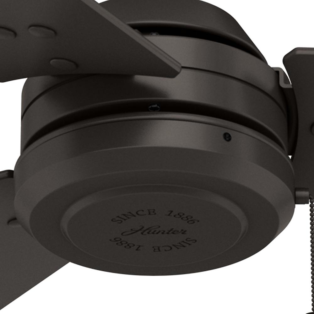 Hunter Cassius 52" Indoor and Outdoor Ceiling Fan w/ Pull Chain, Premier Bronze
