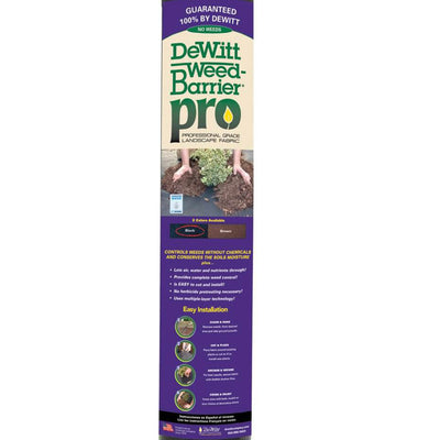 DeWitt Weed Barrier Pro 3oz 4' x 100' Weed Barrier Landscape Fabric Ground Cover