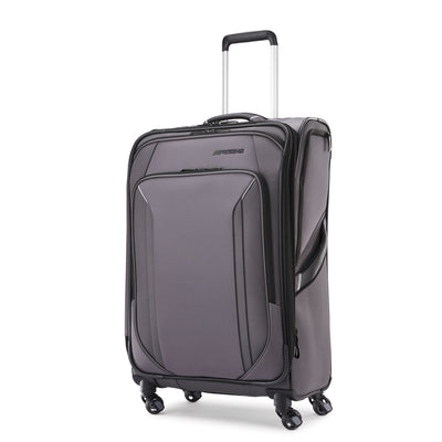 American Tourister Axion Spinner 25 Inch Wheeled Suitcase, Gray (Open Box)
