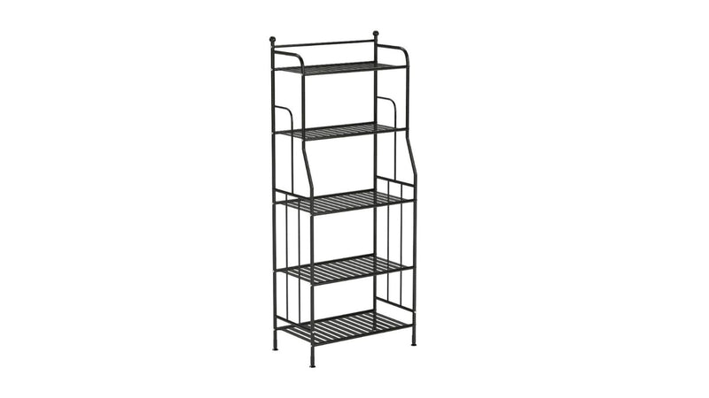 GHQME 5 Tier Metal Space Saving Tower Rack Storage Shelf, Black (For Parts)