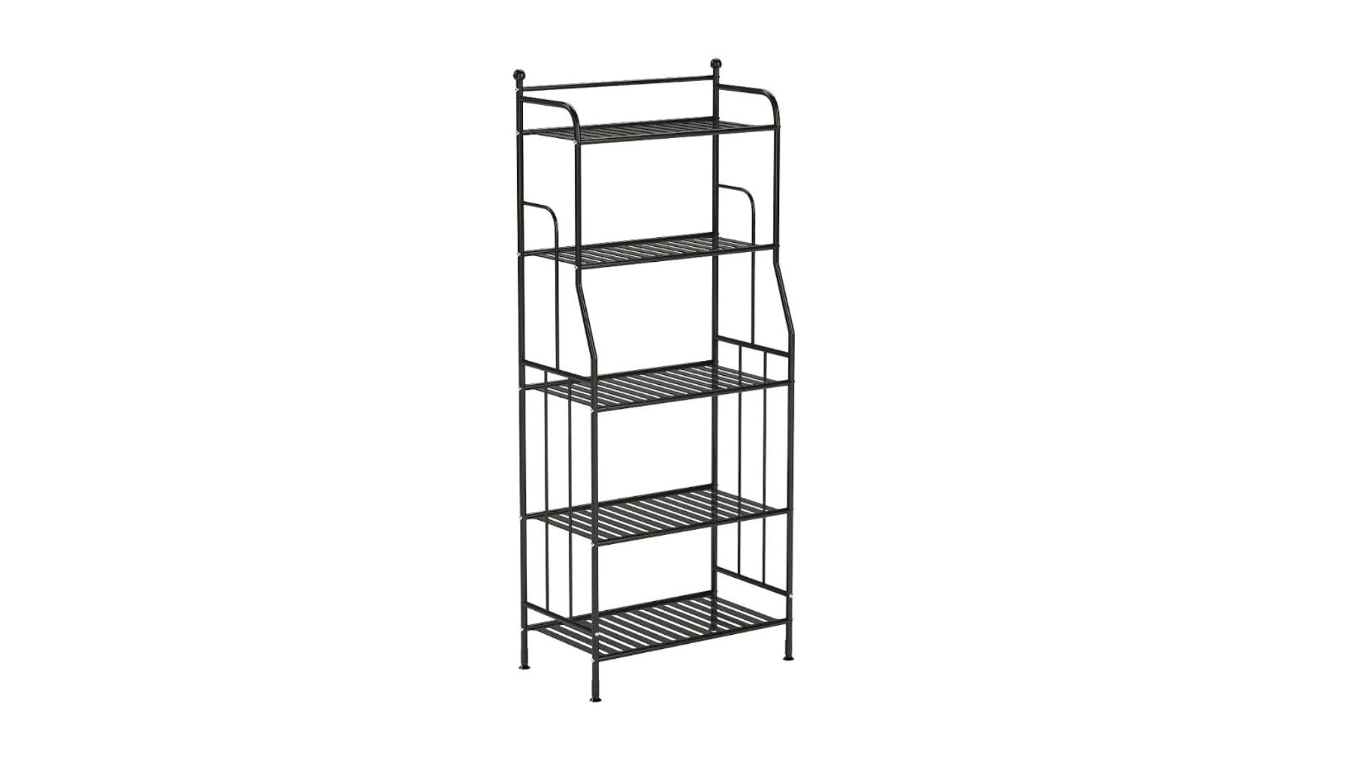 GHQME 5 Tier Metal Space Saving Tower Rack Storage Shelf, Black (For Parts) - VMInnovations