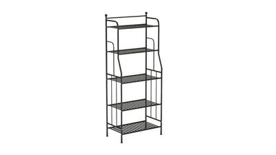 GHQME 5 Tier Metal Space Saving Tower Rack Storage Shelf, Black (For Parts) - VMInnovations