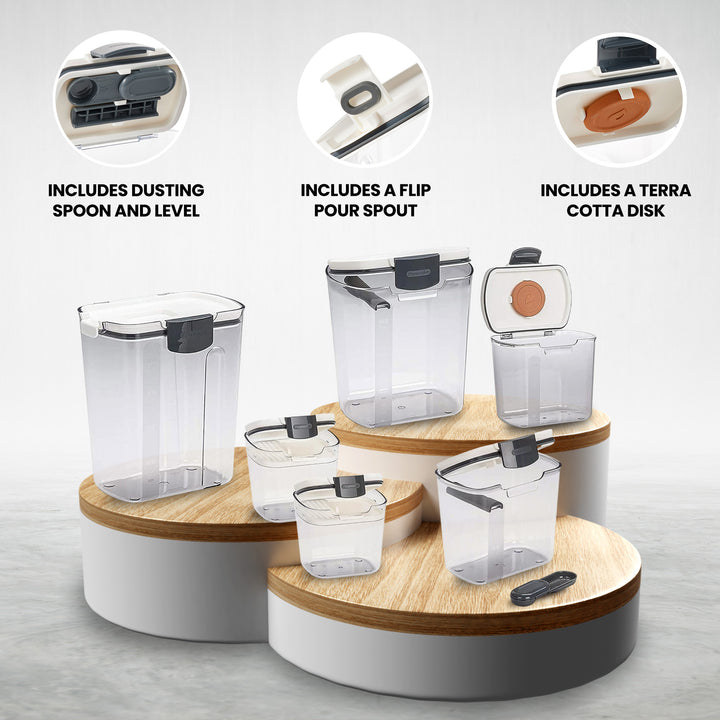 Progressive International Prepworks 6 Piece Food Storage Set, White (Used)