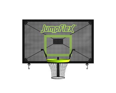 JumpFlex PROJAM Hero Basketball Hoop and Net Attachment for Trampolines, Black