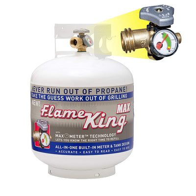 Flame King Portable LP Propane Cylinder Tank with Fuel Gauge, 20 Lb (Open Box)
