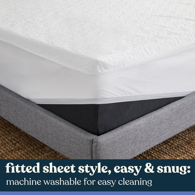 Early Bird Essentials Waterproof Breathable Fitted Mattress Protector Pad, King