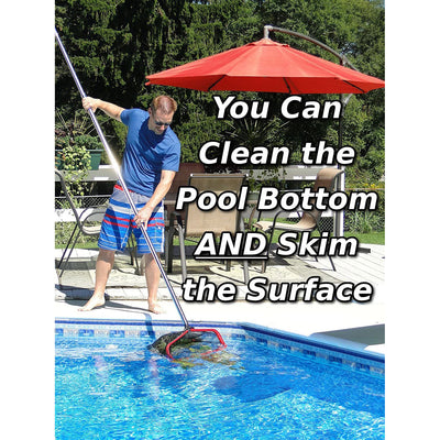 ProTuff Products Medium Mesh Pond Spa Pool Leaf Rake Net, 19.5 Inch (Used)