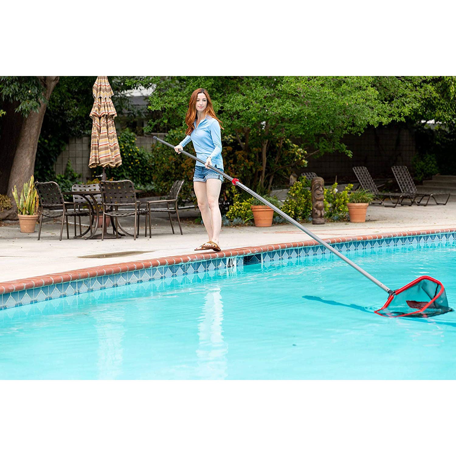 ProTuff Products 8 to 16 Foot Telescoping Pool Cleaning Tool Net Pole (Open Box)