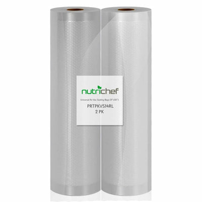 NutriChef Vacuum Commercial Grade Food Storage Sealer Rolls (2 Pack) (Open Box)