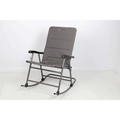 Portal Outdoor Portable Folding Camping Rocking Chair Recliner, Gray (2 Pack)
