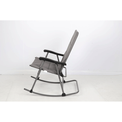 Portal Outdoor Portable Folding Camping Rocking Chair Recliner, Gray (2 Pack)