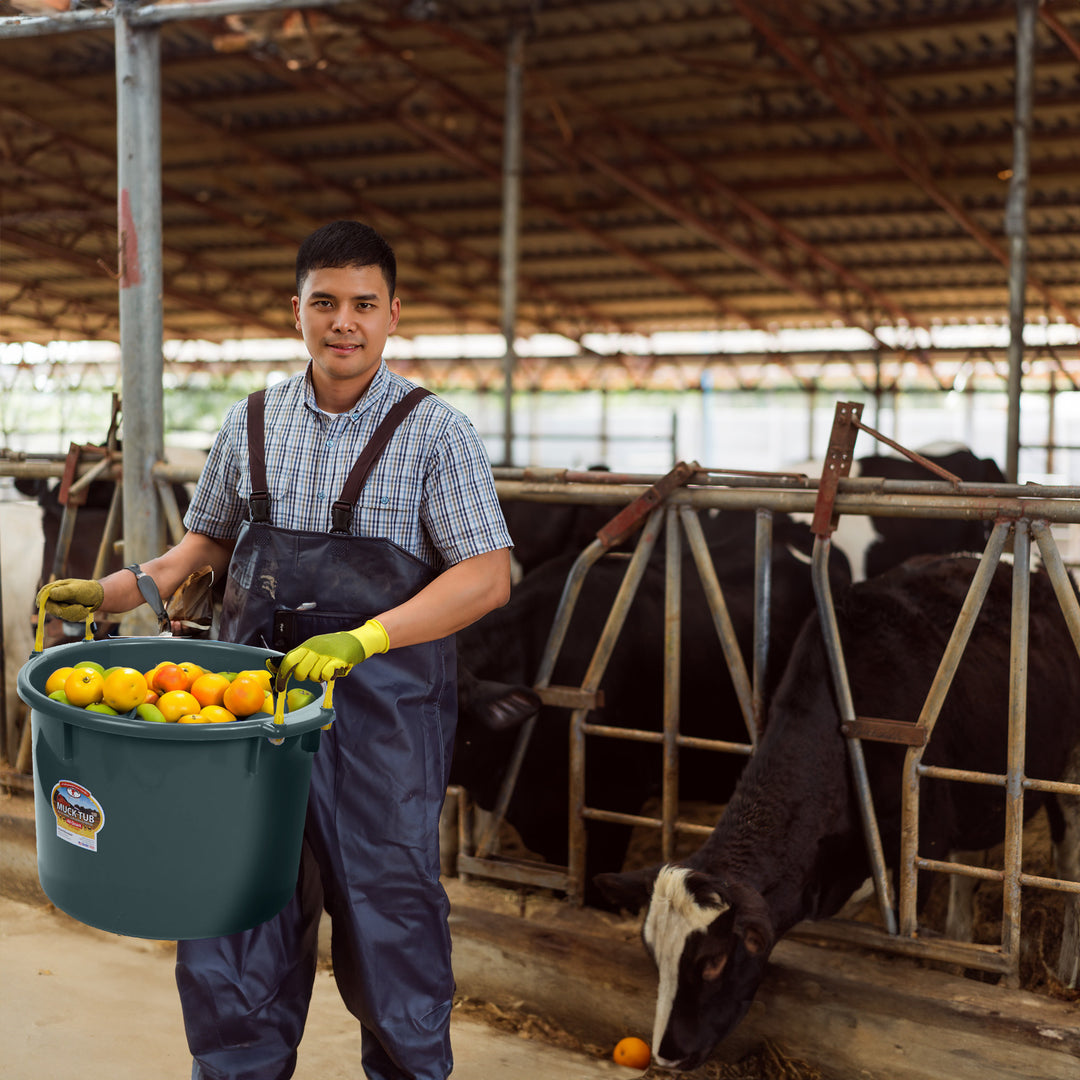 Little Giant 40 Quart Durable and Versatile Utility Muck Tub w/Handles(Open Box) - VMInnovations