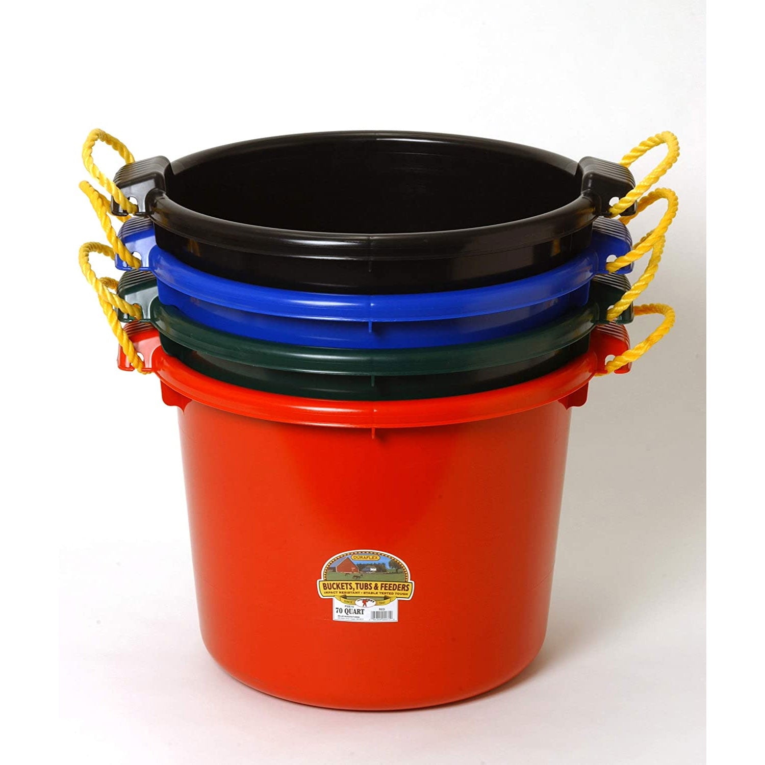 Little Giant 70qt.Plastic Outdoor Tub/Utility Bucket w/ Handles, Green(Open Box) - VMInnovations