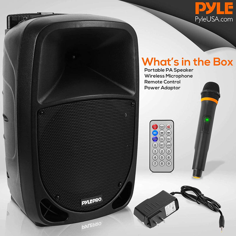 Pyle PSBT105A Bluetooth Portable Stereo Karaoke Speaker with Wireless Microphone