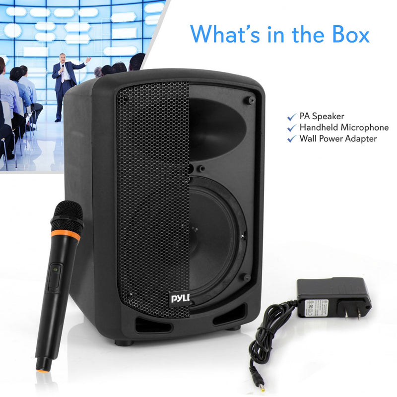 Pyle Pro PSBT65A 6.5" Portable Bluetooth Speaker System with Handheld Microphone