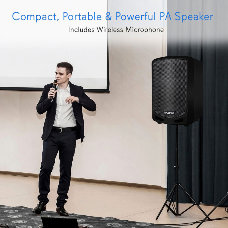 Pyle Pro PSBT65A Portable Bluetooth Speaker System with Handheld Microphone