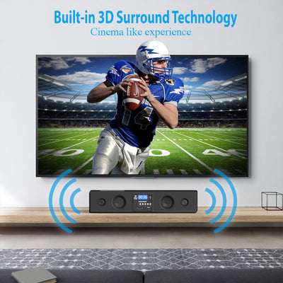 Pyle 300 Watt Bluetooth USB/SD/FM Radio Soundbar System with Remote (Used)