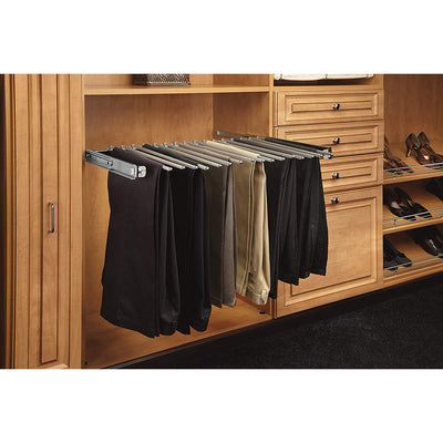 Rev-A-Shelf 30" Pull Out Closet Wire Pant Rack for 16 Pairs, Chrome, PSC-3014CR