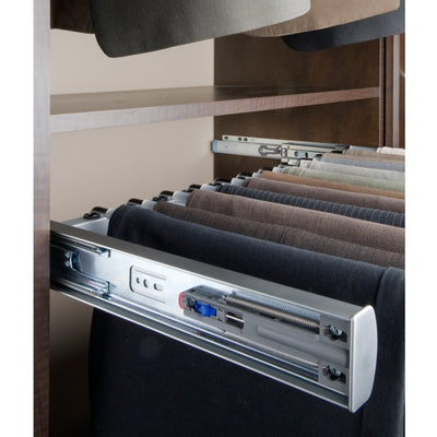 Rev-A-Shelf Sidelines PSCSL-3014SC-SC 30" Pull Out Pants Rack, Satin Chrome