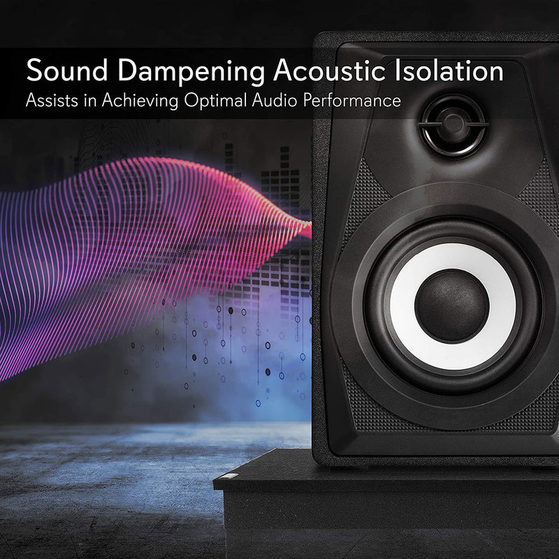 Pyle PSI15 15x15 Inch Sound Dampening Isolation Speaker Riser Acoustic Platform