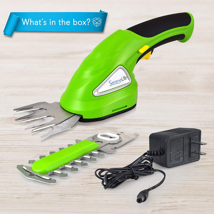 SereneLife Handheld Electric Cordless Grass Clipper & Hedge Trimmer (Open Box) - VMInnovations