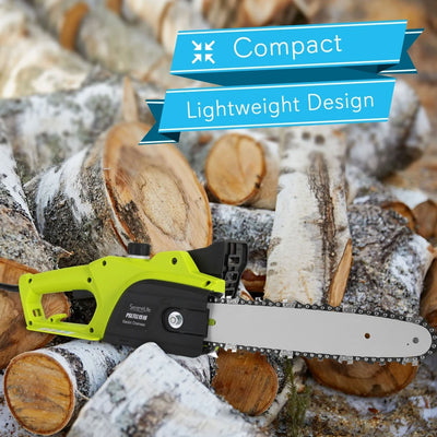 SereneLife 12 Inch 8 Amp Corded Electric Chainsaw Tree Trimmer (Open Box)