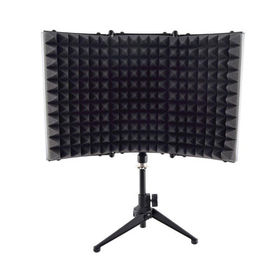 PylePro Compact Noise Absorbing Isolation Shield Freestanding Mic Stand (2 Pack)
