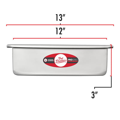 Fat Daddio's Aluminum Square Cake Pan Solid Bottom, 12 x 12 x 3 Inch (Open Box)