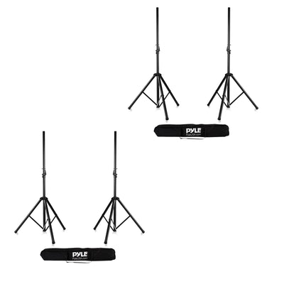 Pyle PSTK107 Dual Speaker Tripod Stand Adjustable Mount Holders Pair (2 Pack) - VMInnovations