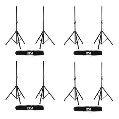 Pyle PSTK107 Dual Speaker Tripod Stand Adjustable Mount Holders Pair (4 Pack) - VMInnovations