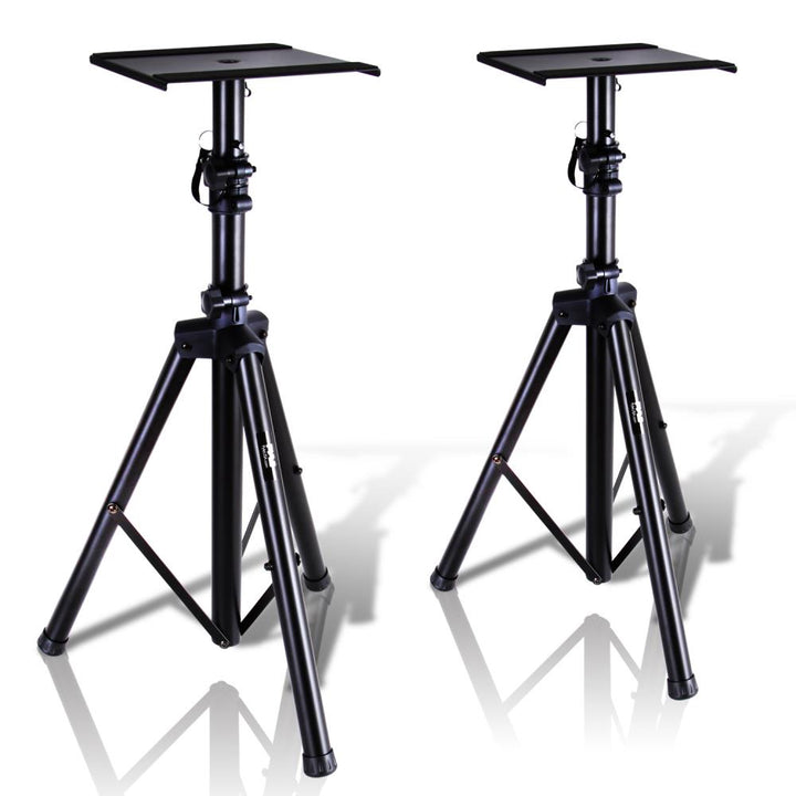 Pyle Universal Tripod Dual Monitor Speaker Stand Mount Kit, Pair (Open Box) - VMInnovations