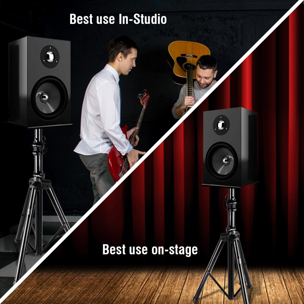 Pyle PSTND32 Universal Tripod Dual Studio Monitor Speaker Stand Mount (4 Pack) - VMInnovations