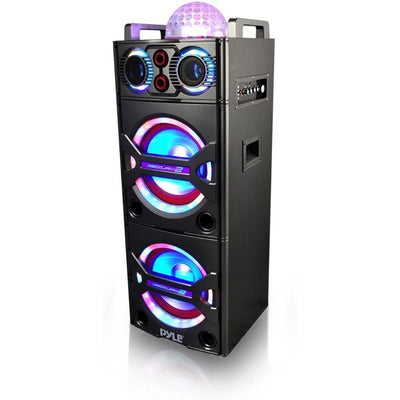 Pyle Portable Bluetooth Speaker System with Flashing Party Lights (Open Box)